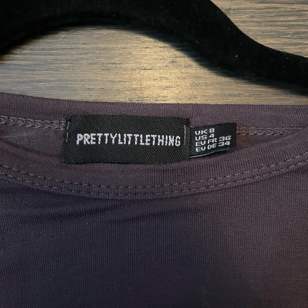 PLT cropped grey t shirt